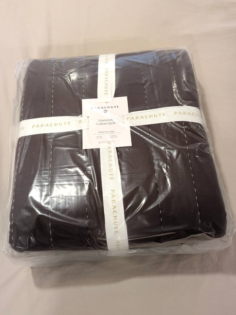 NWT Parachute - King/Cali King Linework Cotton Quilt